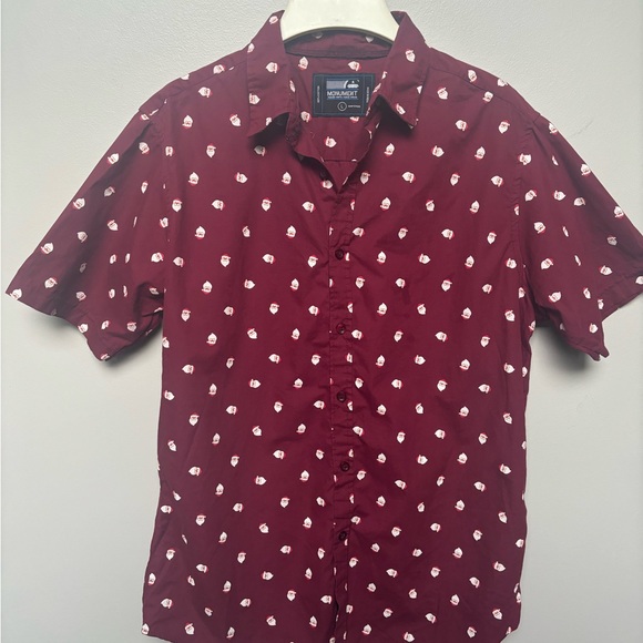 Boys Santa Claus short sleeve button front cotton shirt - Christmas/holiday - Picture 7 of 8